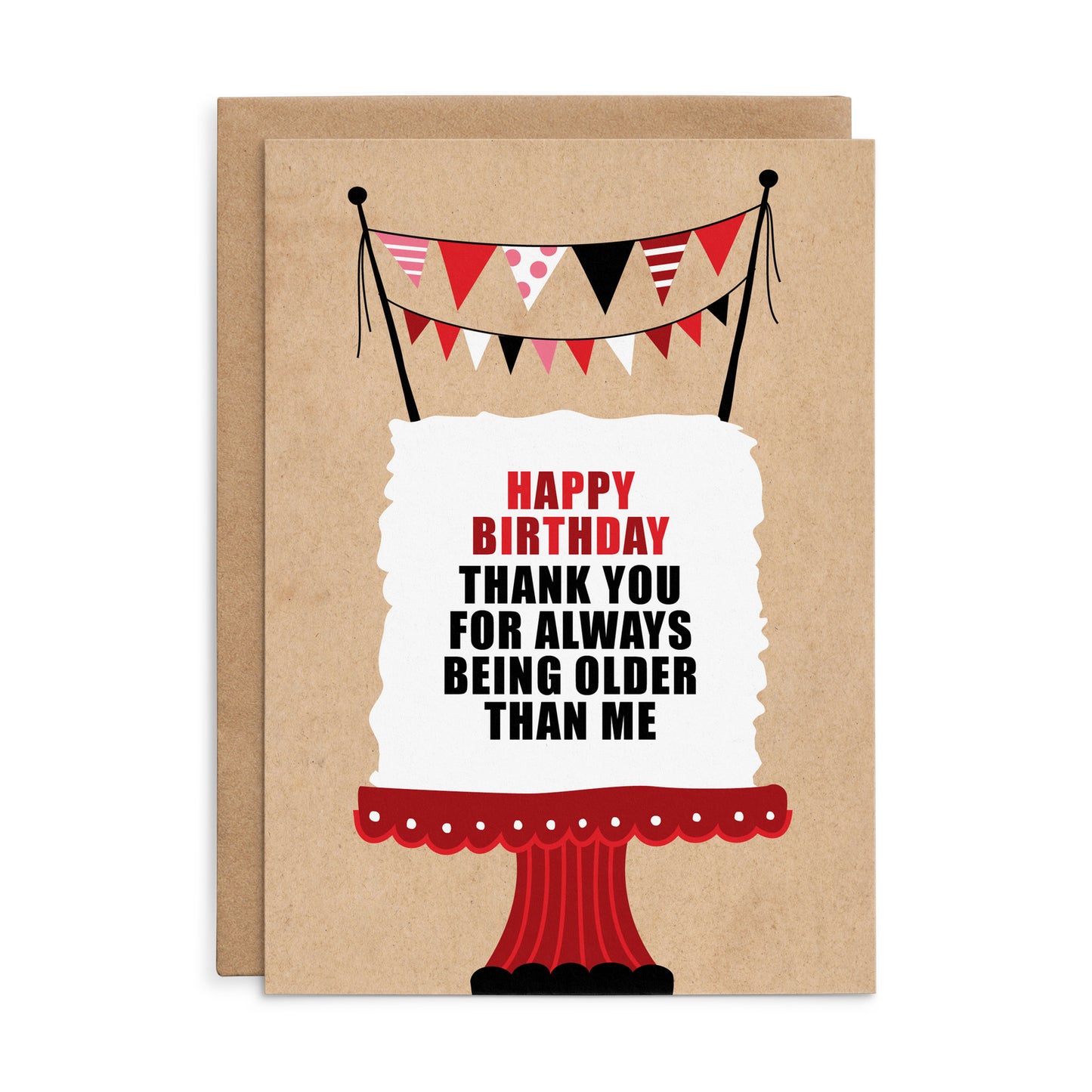 X135 - Thanks for always being older - Defamations Birthday Card