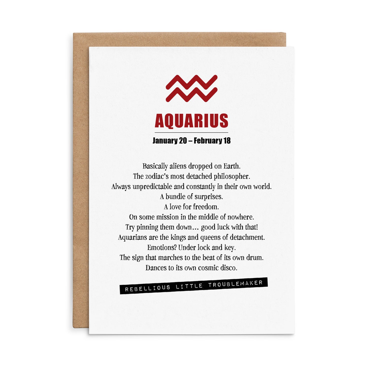 XH02 -  Aquarius - Defamations Horoscope Card